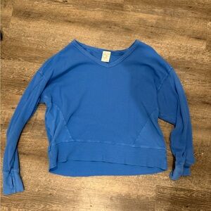 Aerie Blue Waffle Knit Top